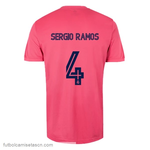 Camiseta Real Madrid 2ª NO.4 Sergio Ramos 2020/21 Rosa